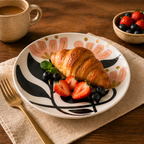 Mid-Century Modern Floral Plates - Set of 4